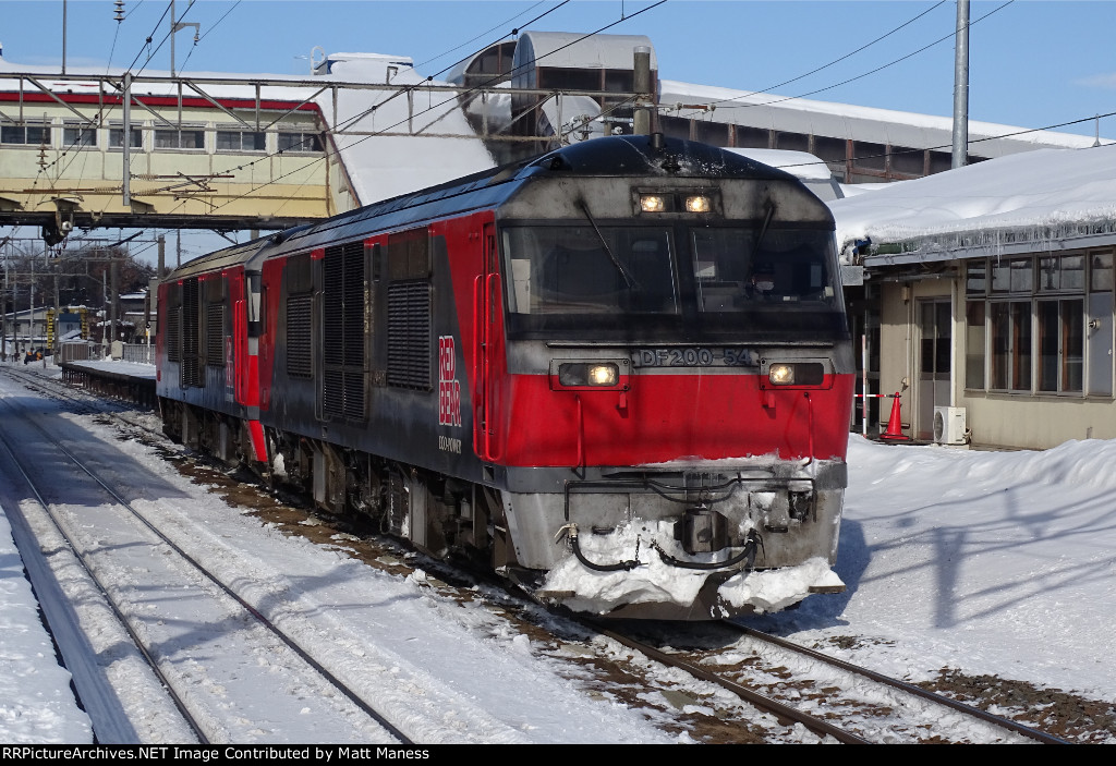 Locomotives passing